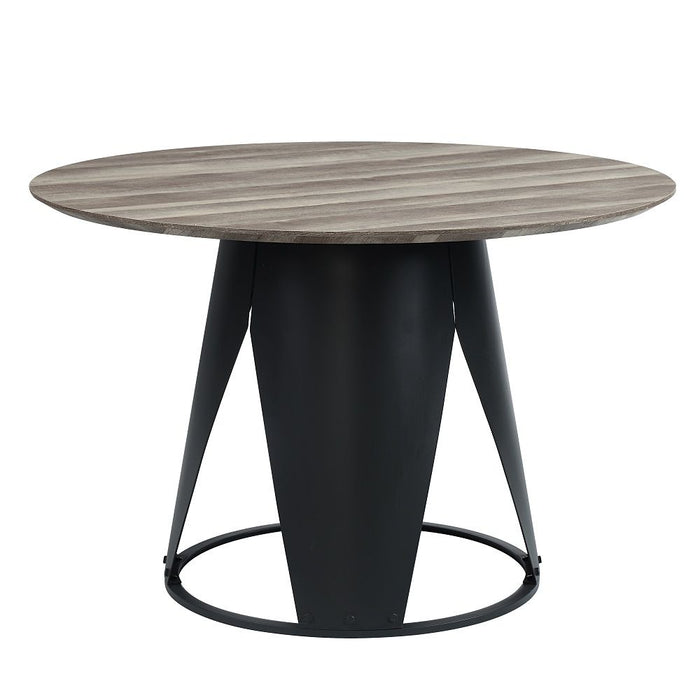 Zudora - Dining Table - Antique Oak & Black