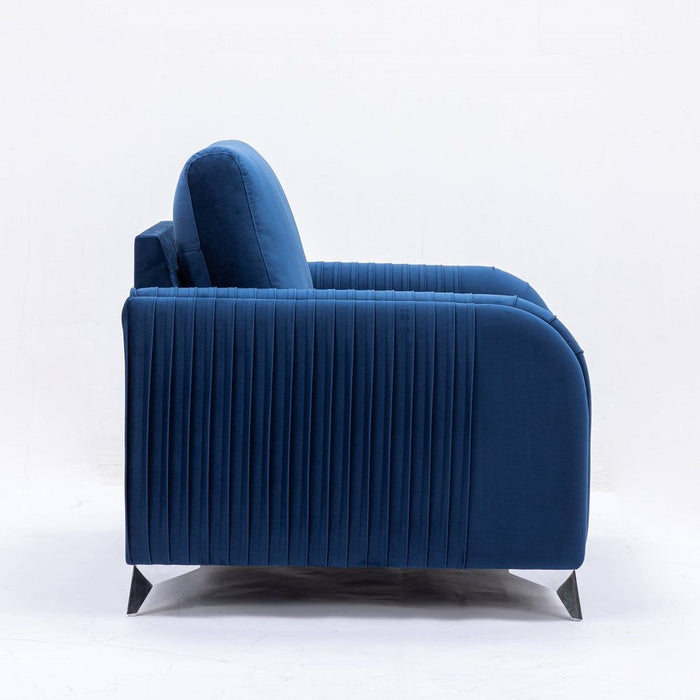 Wenona - Loveseat - Blue Velvet