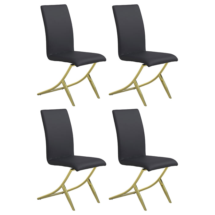 Carmelia Upholstered Dining Side Chair Black (Set of 4)