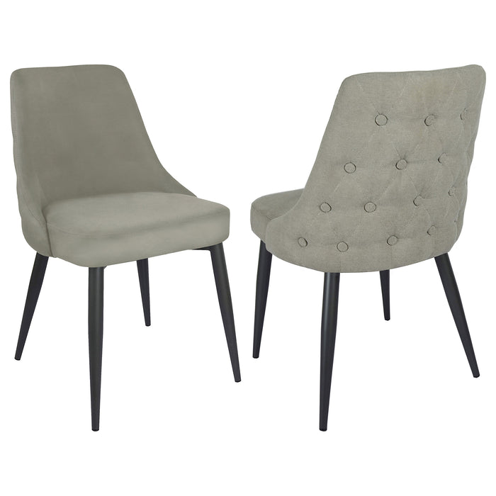 Cosmo Upholstered Dining Side Chair Light Grey (Set of 2)