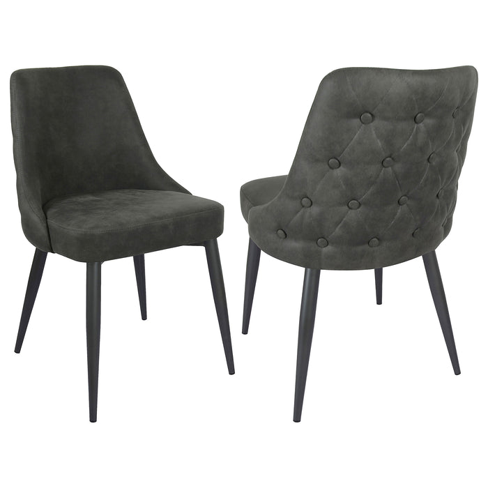 Cosmo Upholstered Dining Side Chair Grey (Set of 2)