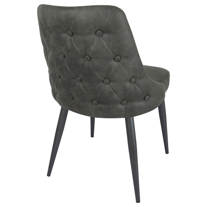 Cosmo Upholstered Dining Side Chair Grey (Set of 2)