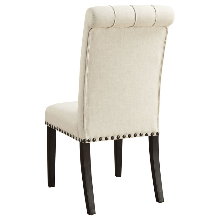 Alana Fabric Upholstered Dining Side Chair Beige (Set of 2)