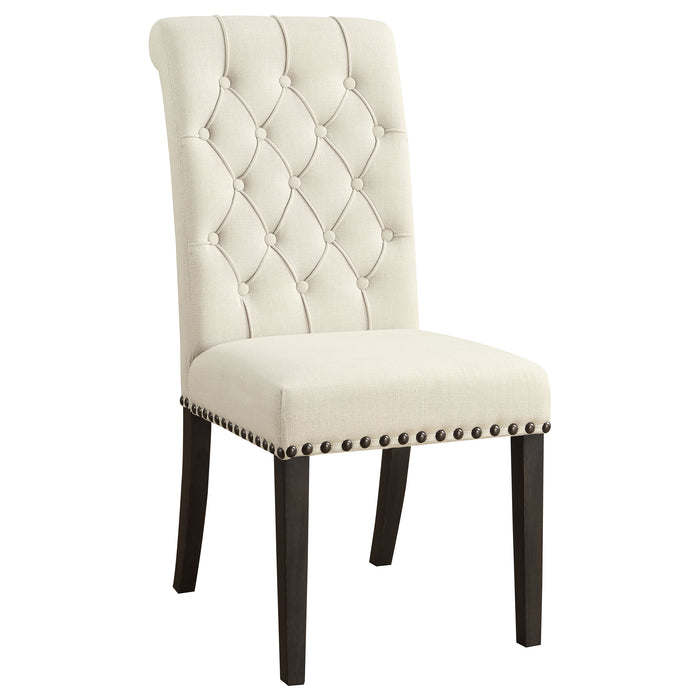 Alana Fabric Upholstered Dining Side Chair Beige (Set of 2)