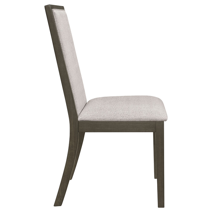 Kelly Upholstered Dining Side Chair Dark Grey (Set of 2)