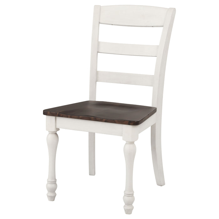 Madelyn Wood Dining Side Chair Coastal White (Set of 2)
