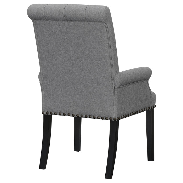 Alana Fabric Upholstered Dining Arm Chair Grey