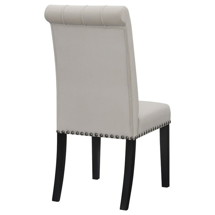 Alana Velvet Upholstered Dining Side Chair Sand (Set of 2)