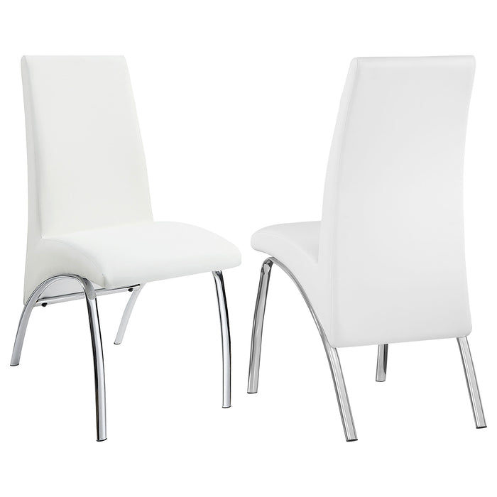 Bishop Upholstered Dining Side Chair White (Set of 2)