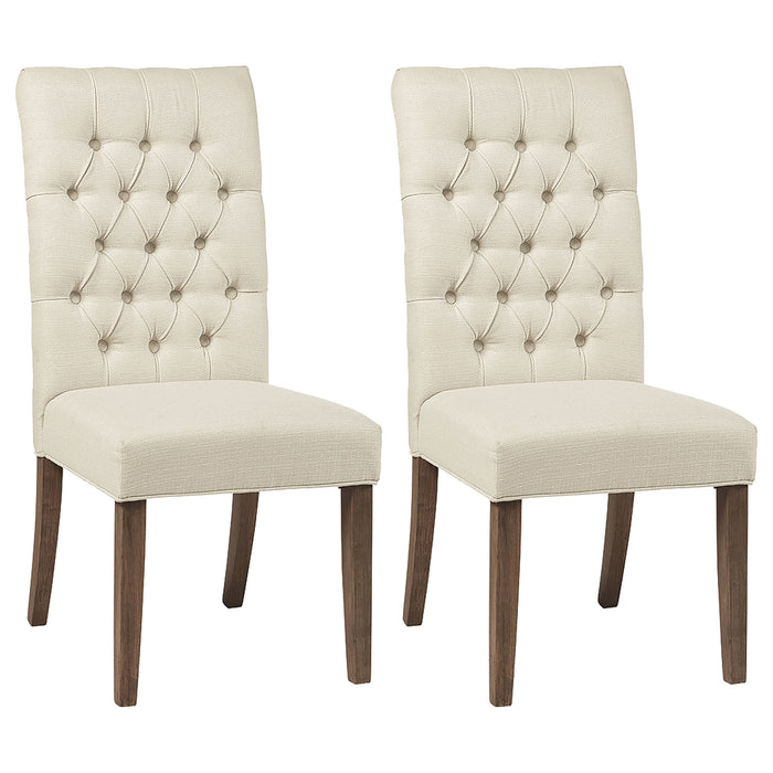 Douglas Upholstered Dining Side Chair Oatmeal (Set of 2)