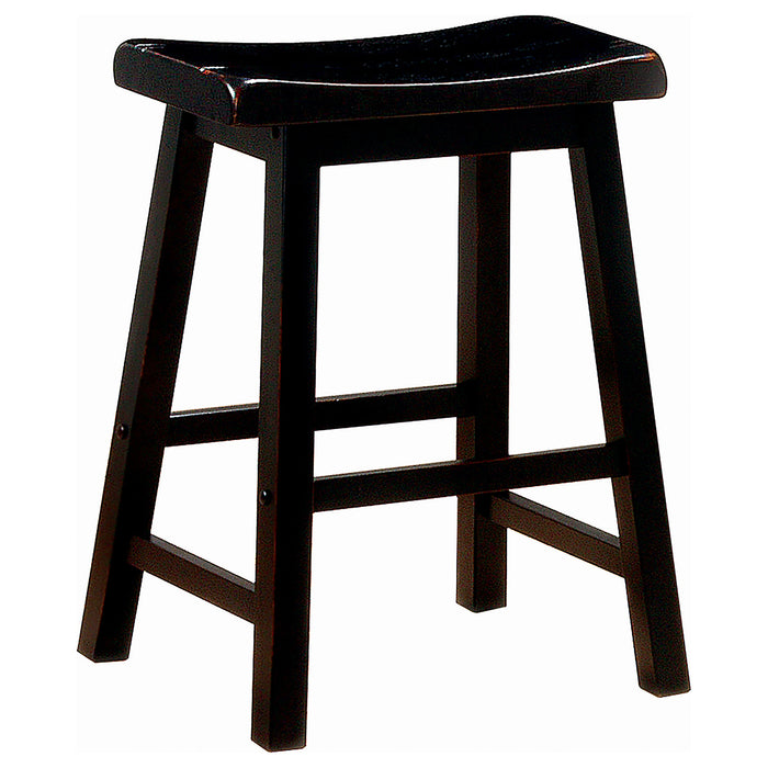 Durant Wood Backless Counter Stool Black (Set of 2)