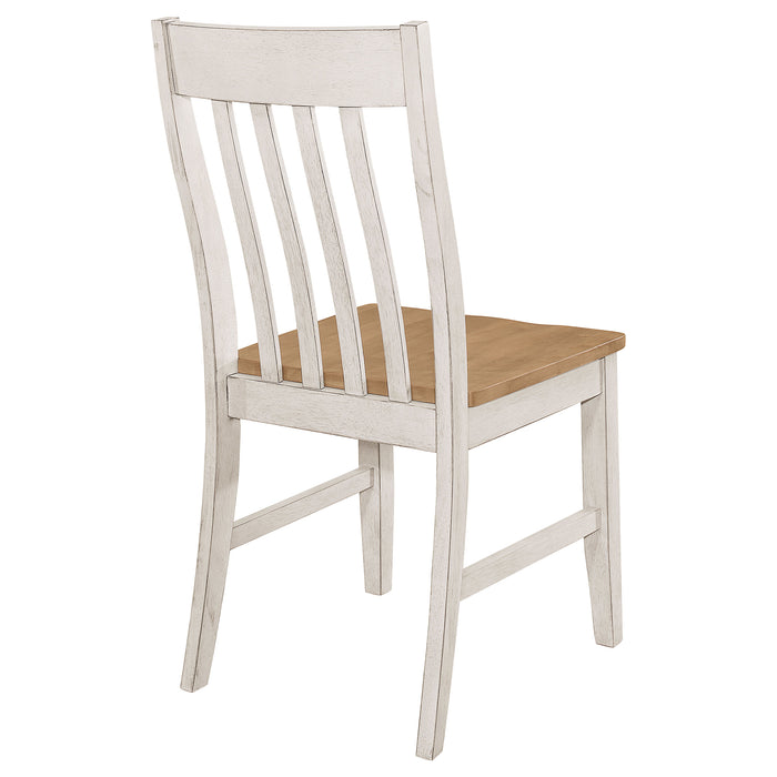 Kirby Wood Dining Side Chair Rustic Off White (Set of 2)