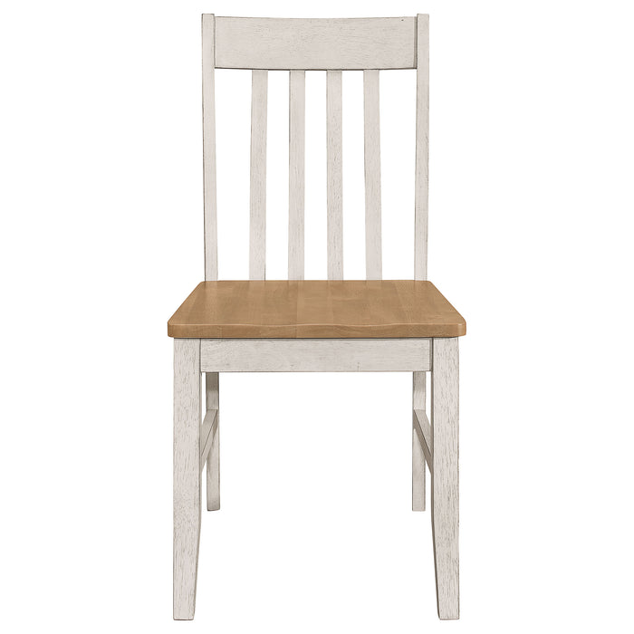 Kirby Wood Dining Side Chair Rustic Off White (Set of 2)