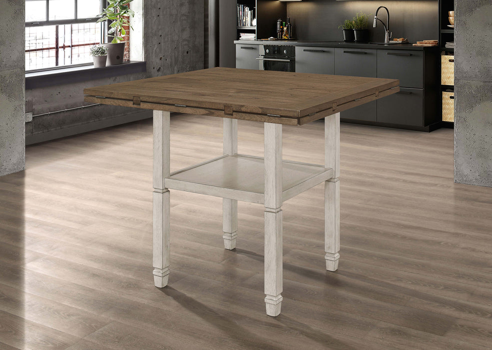 Sarasota 60-inch Extension Counter Dining Table Rustic Cream