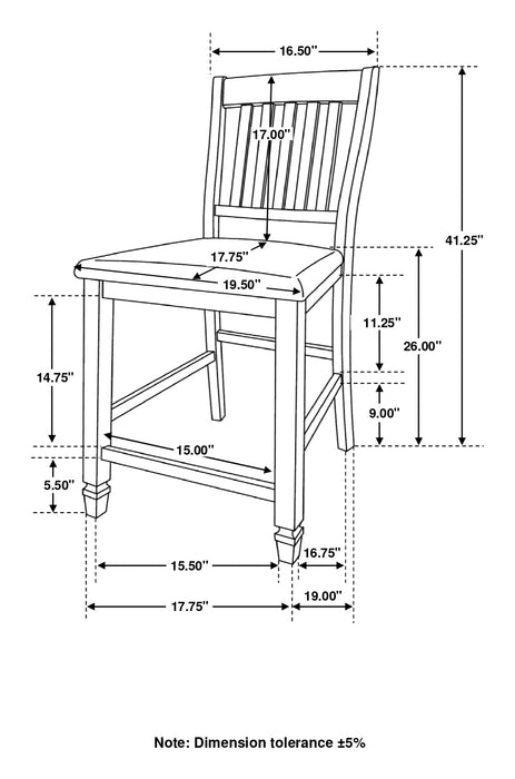 Sarasota Wood Counter Chair Rustic Cream (Set of 2)
