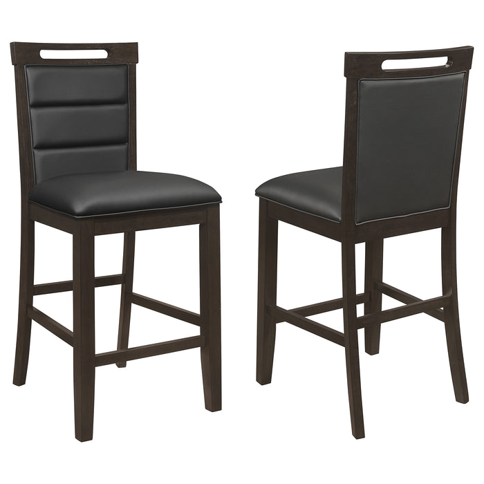 Prentiss Upholstered Counter Chair Cappuccino (Set of 2)