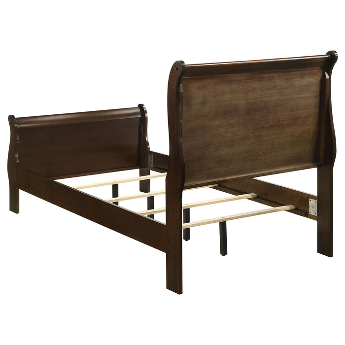 Louis Philippe 4-piece Twin Bedroom Set Cappuccino