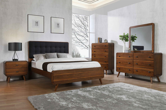 Robyn 5-piece Queen Bedroom Set Dark Walnut