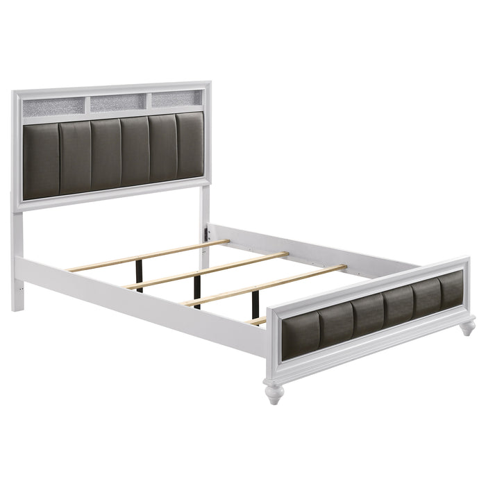 Barzini Wood Eastern King Panel Bed White