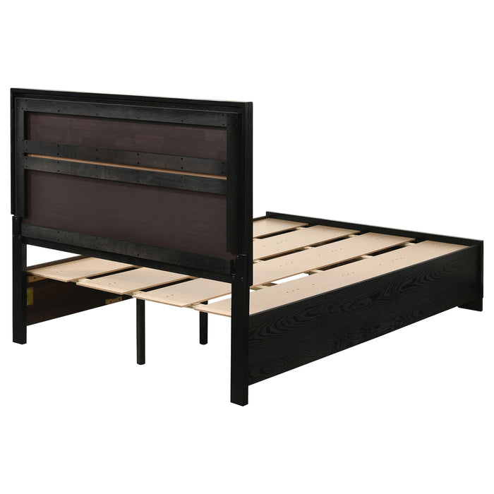 Miranda 51-inch Wood Full Storage Panel Bed Black