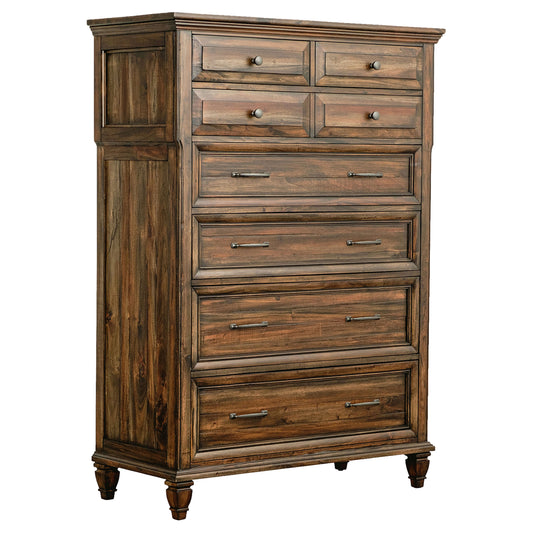 Avenue 8-drawer Bedroom Chest Weathered Burnished Brown