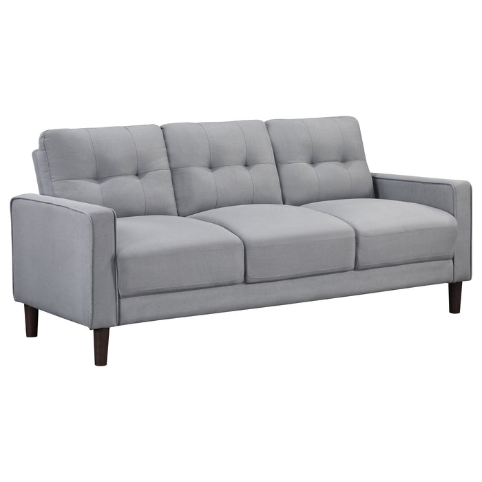 Bowen 3-piece Upholstered Track Arm Tufted Sofa Set Grey