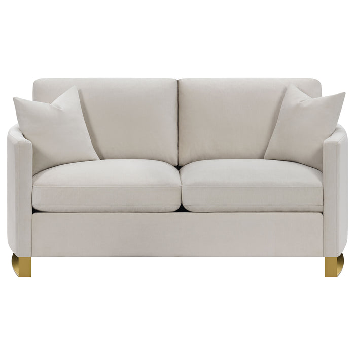 Corliss 3-piece Upholstered Arched Arm Sofa Set Beige