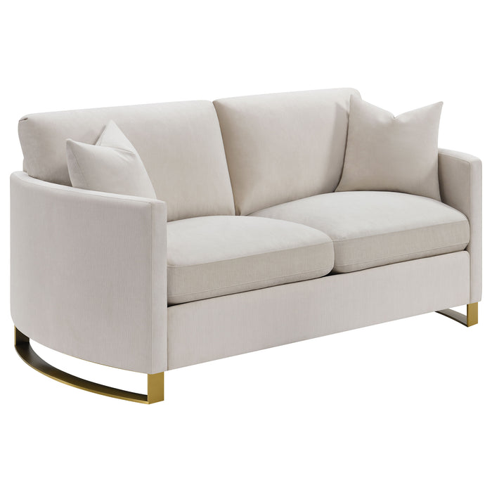 Corliss 3-piece Upholstered Arched Arm Sofa Set Beige