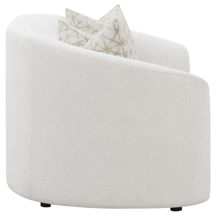 Rainn 2-piece Boucle Upholstered Sloped Arm Sofa Set Latte