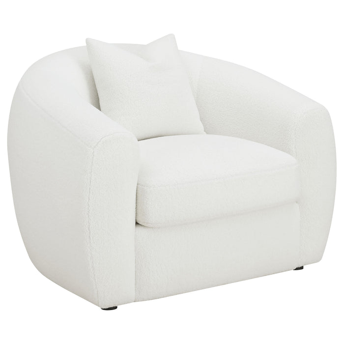 Isabella 3-piece Faux Sheepskin Upholstered Sofa Set Natural