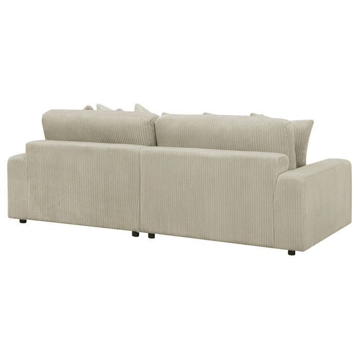 Blaine Upholstered Reversible Chaise Sectional Sofa Sand