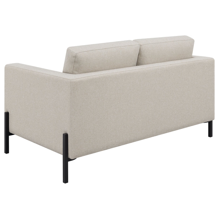 Tilly 3-piece Upholstered Track Arm Sofa Set Oatmeal