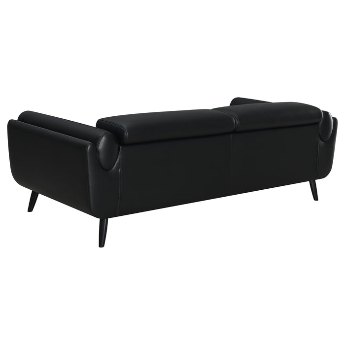 Shania Upholstered Low Back Sofa Black