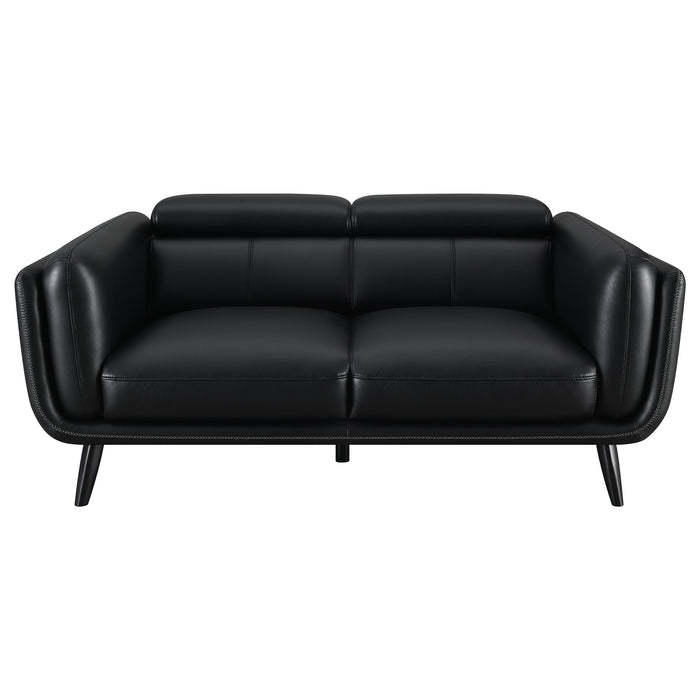 Shania 3-piece Upholstered Low Back Sofa Set Black