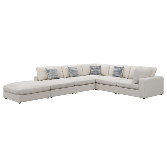 Serene 6-piece Upholstered Modular Sectional Sofa Beige