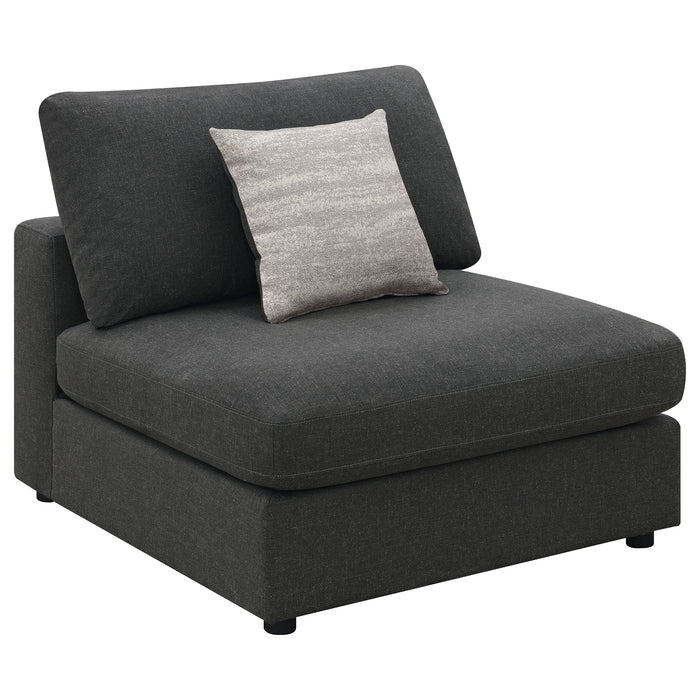 Serene 6-piece Upholstered Modular Sectional Sofa Charcoal