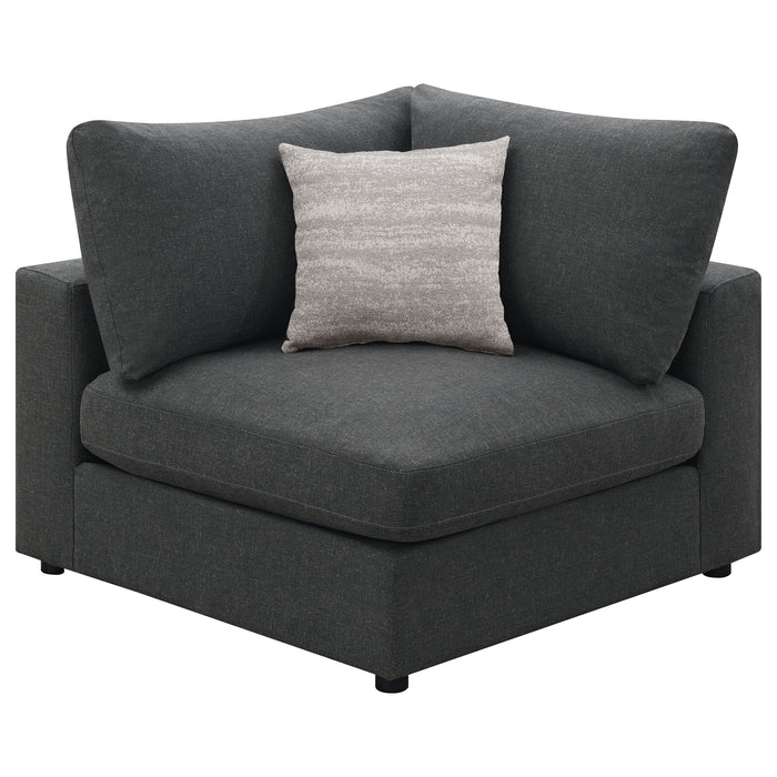 Serene 4-piece Upholstered Modular Sectional Sofa Charcoal