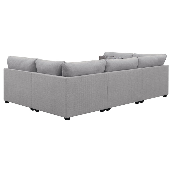 Cambria 6-piece Upholstered Modular Sectional Sofa Grey