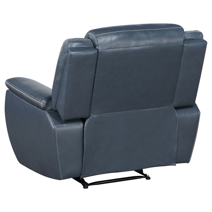 Sloane 3-piece Upholstered Reclining Sofa Set Blue