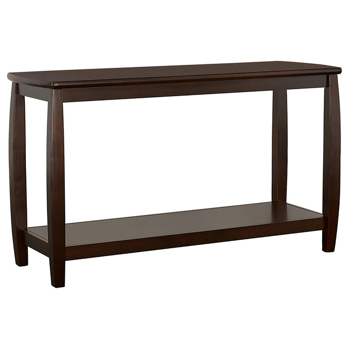 Dixon Wood Entryway Console Table with Shelf Cappuccino