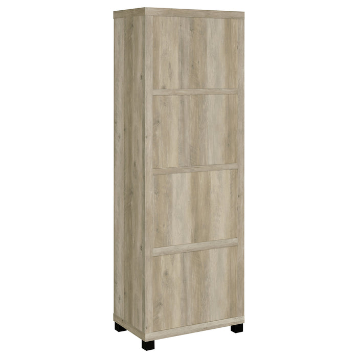 Sachin 3-shelf Engineered Wood Media Tower Distressed Pine