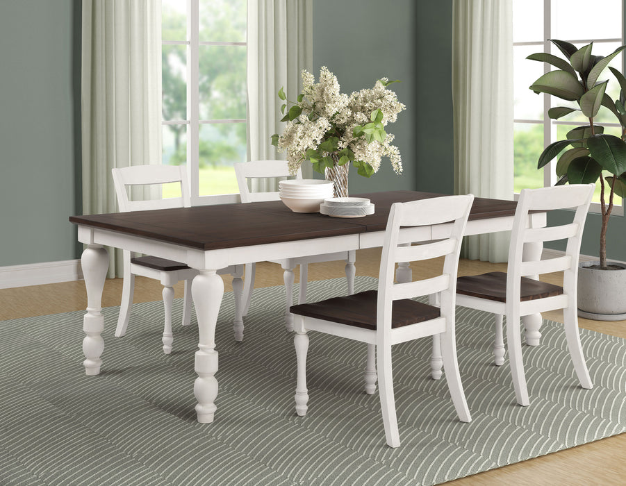 Madelyn 5-piece Rectangular Dining Table Set Coastal White