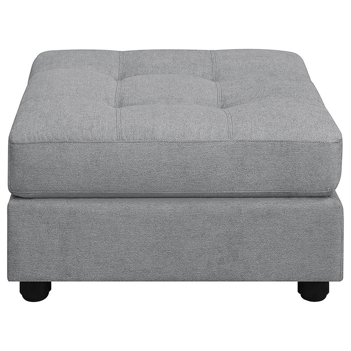 Claude Square Upholstered Tufted Ottoman Dove