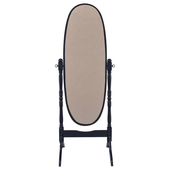 Foyet Wood Adjustable Full Length Cheval Mirror Black