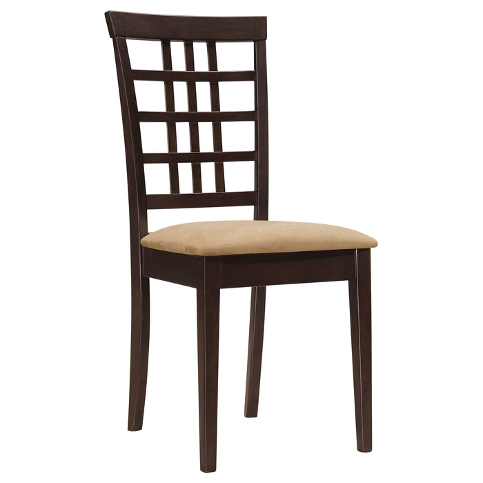 Kelso Lattice Back Dining Side Chair Cappuccino (Set of 2)