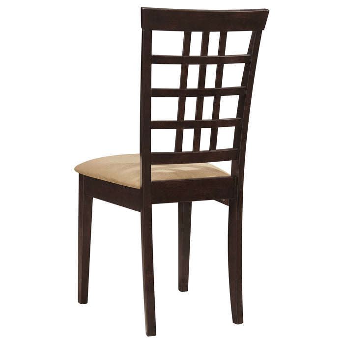 Kelso Lattice Back Dining Side Chair Cappuccino (Set of 2)