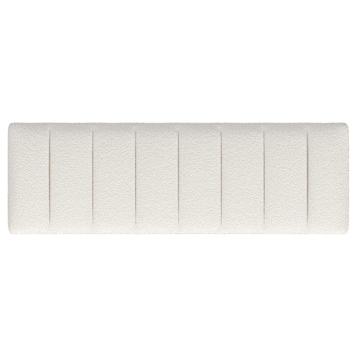 Mesa Boucle Upholstered Tufted Accent Bench Vanilla