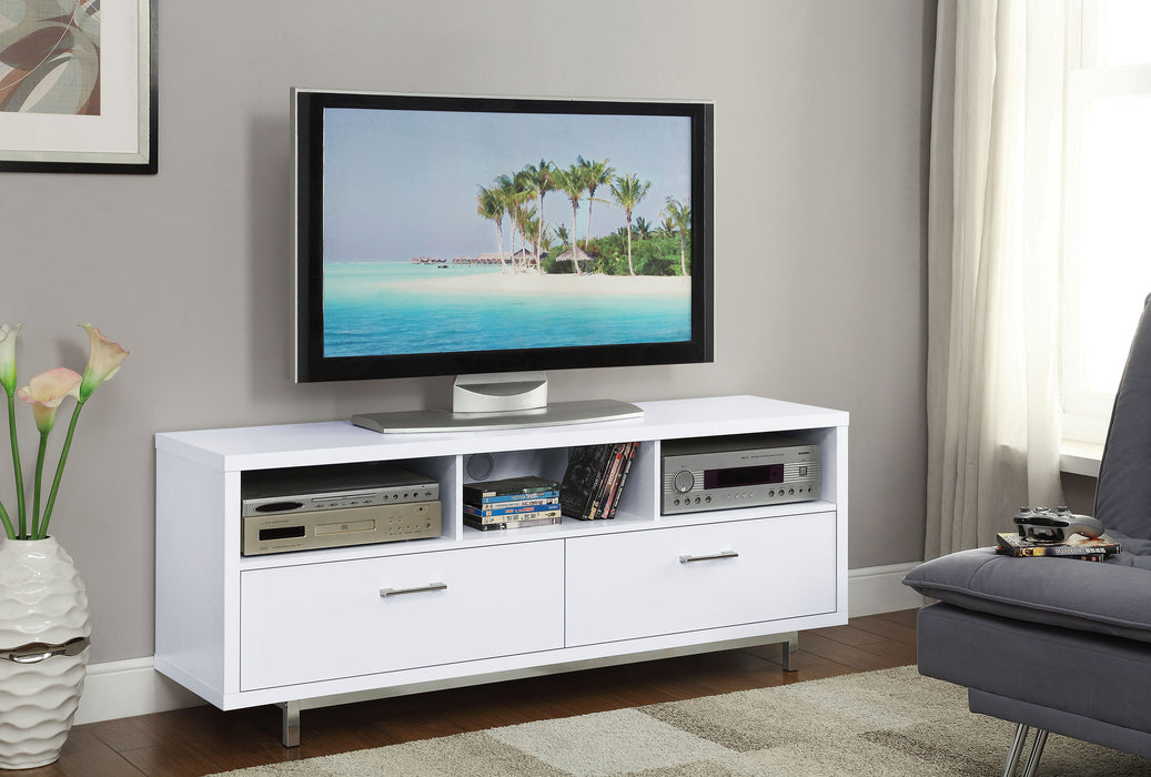 Casey 2-drawer Engineered Wood 60" TV Stand White