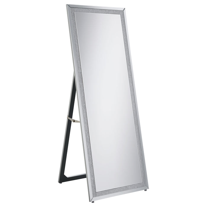 Giddish 24 x 64 Inch Full Length Standing Mirror Silver