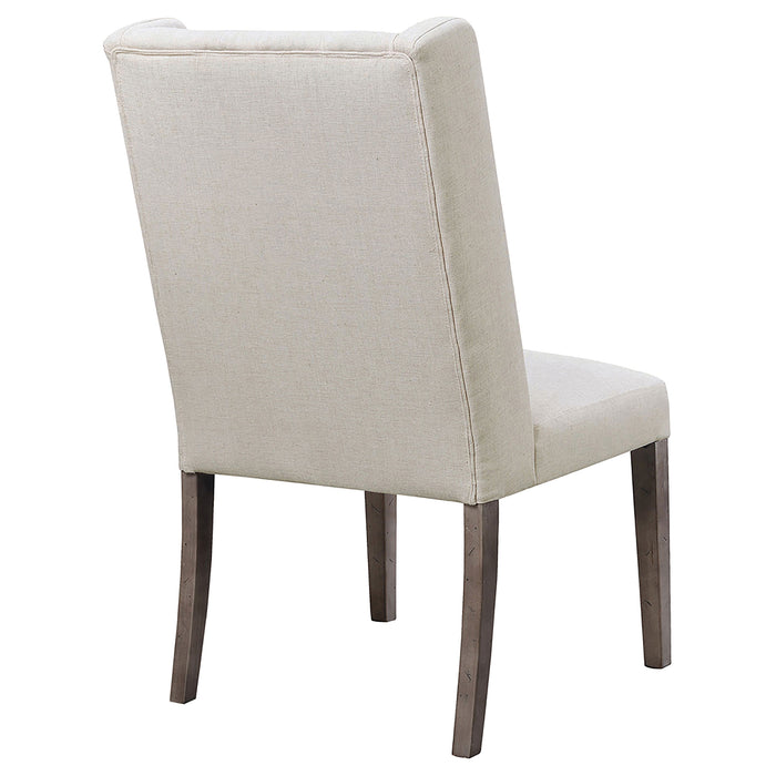 Bexley Fabric Upholstered Dining Side Chair Beige (Set of 2)